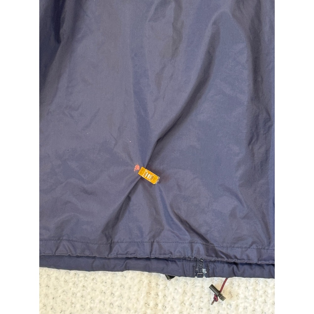 JanSport Nylon Rain Windbreaker Jacket Hooded Zip Front Navy Blue‎ Large - Picture 5 of 5